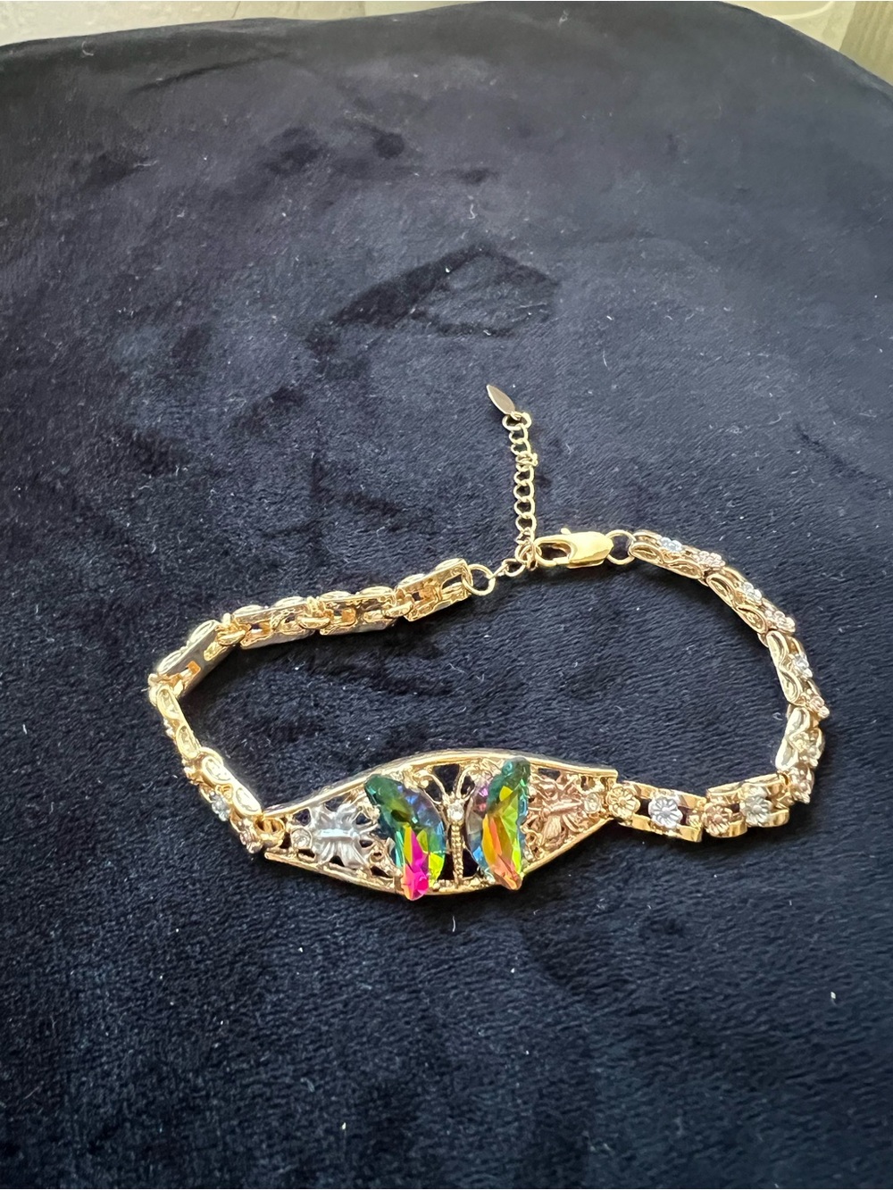 Gold Butterfly Crystal Bracelet - Women Jewelry